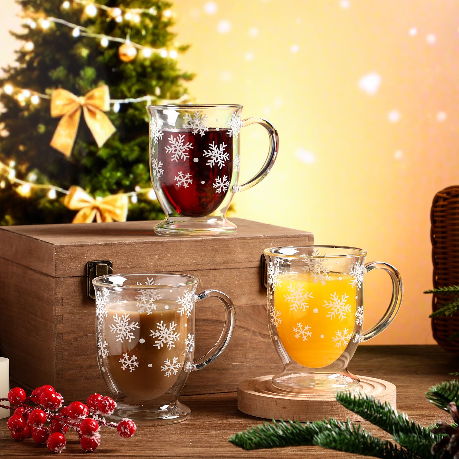 Sliner footed mug provides stable grip for warm beverages.