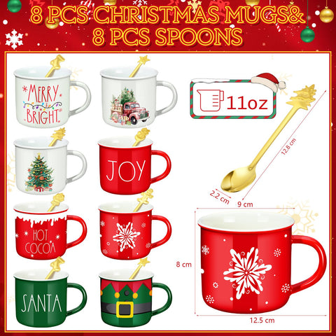 Sliner Joy Christmas mug snowman pattern adds holiday charm to cocoa.