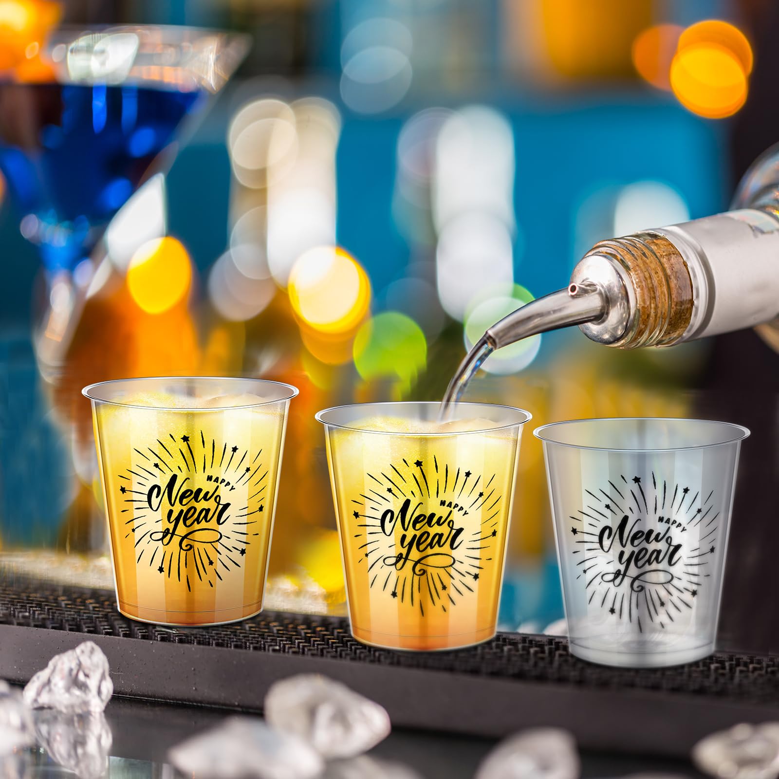 Sliner sturdy plastic material resists cracking during festive toasts.
