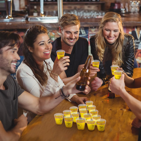 Sliner versatile shot cups suit cocktails, juice, and festive toasts.