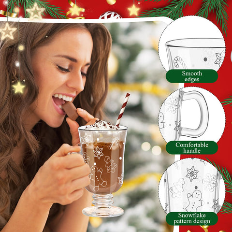 Sliner mug with gingerbread pattern for holiday lattes