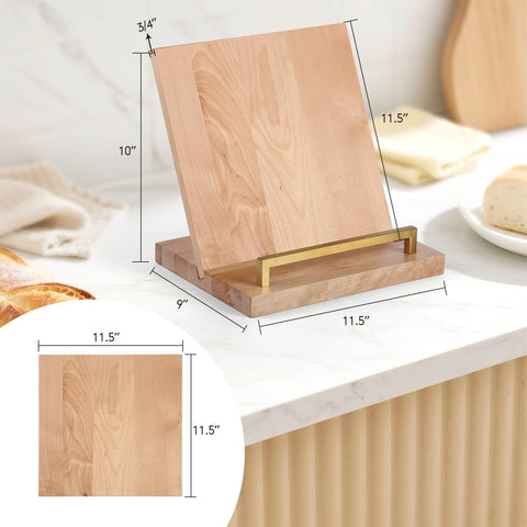Slirike hands-free cookbook stand securely holding recipes while cooking