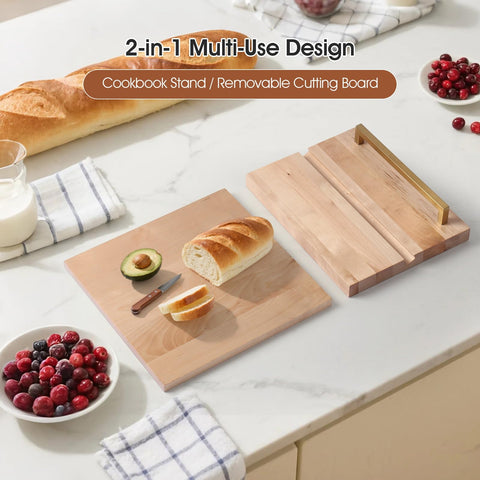 Slirike detachable cutting board doubles as a serving tray for cheese and snacks