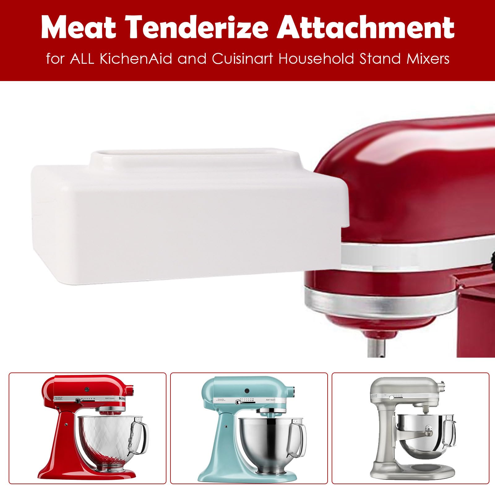 Slltto meat tenderizer on beef slice demonstrates prep efficiency.