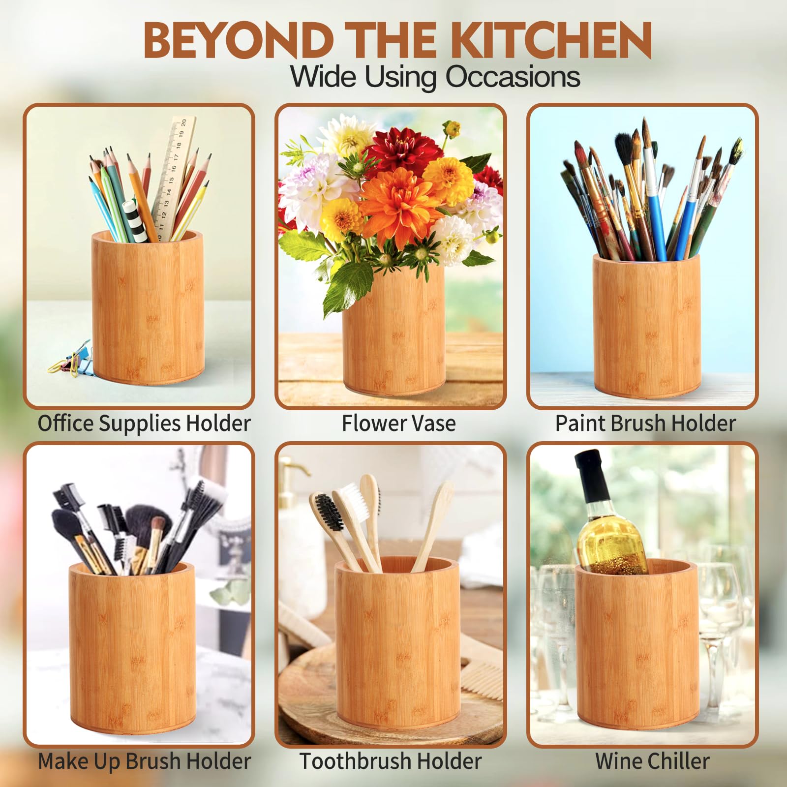 SLNIHAMS durable bamboo withstands daily kitchen use with style.