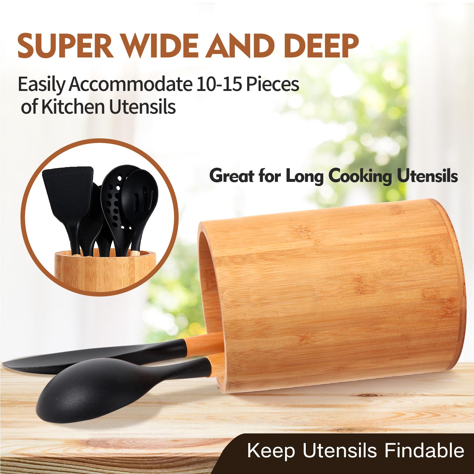 SLNIHAMS bamboo holder is easy to clean and maintain in everyday use.