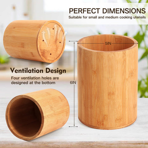 SLNIHAMS utensil holder shows bottom ventilation holes for airflow and cleanliness.