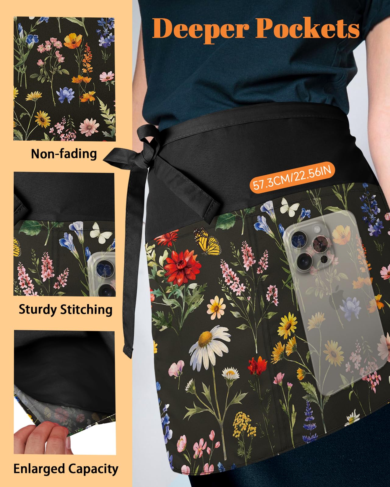 Slohif front and back pockets keep essential tools secure during service.