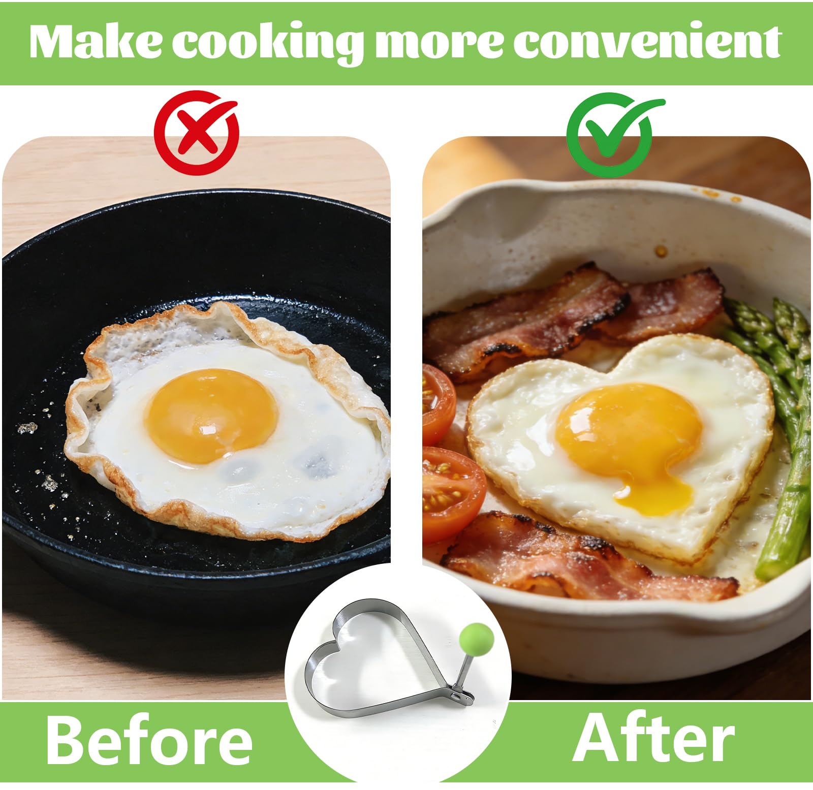 Slomg dishwasher safe egg molds for quick cleanup
