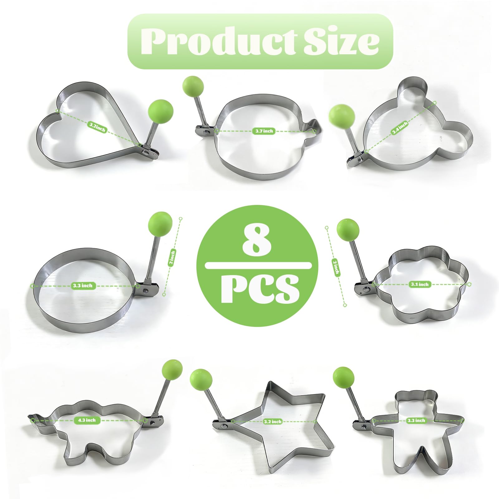 Slomg egg ring with handle for easy lifting from pan