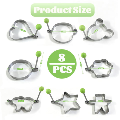 Slomg egg ring with handle for easy lifting from pan