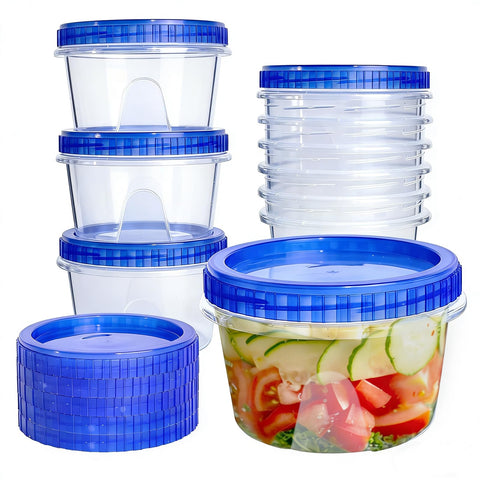 Slomg 16 oz freezer container top view supports easy portion planning.