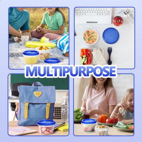 Slomg meal-prep kit helps organize lunches and leftovers.
