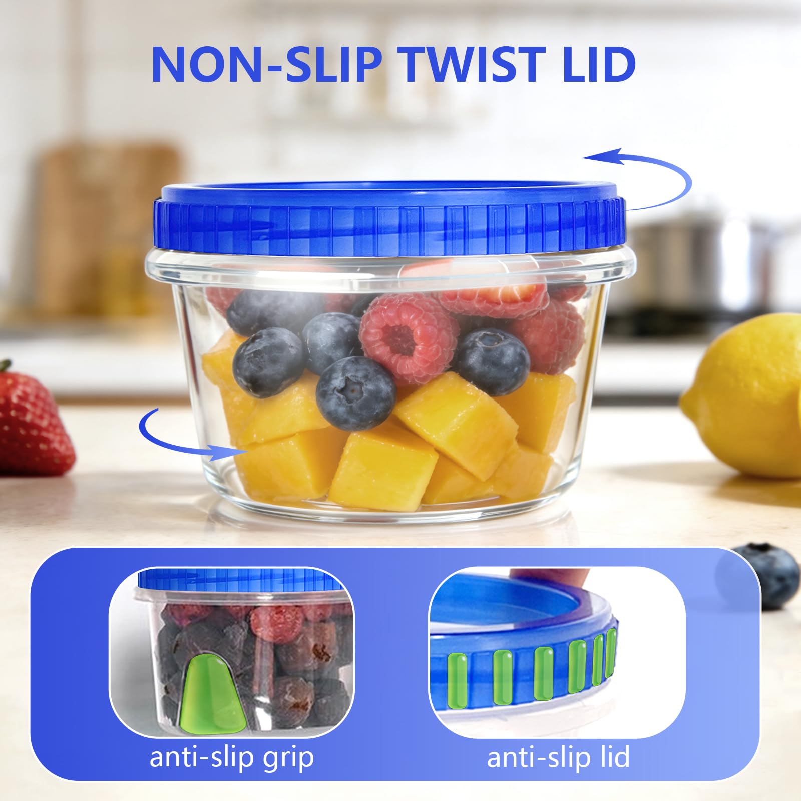 Slomg stackable freezer container design saves refrigerator space.