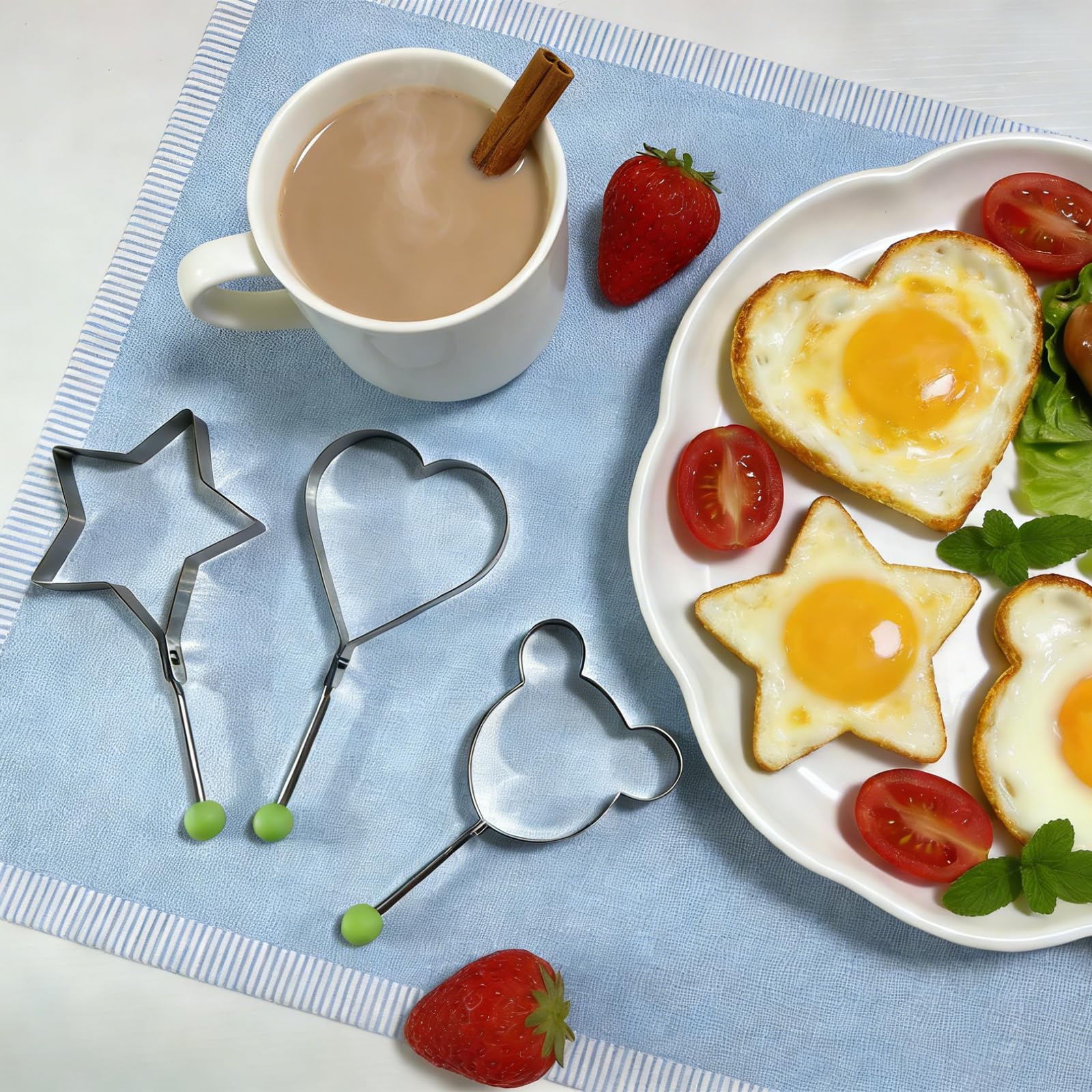Slomg quick-release rings help pop-out breakfasts neatly