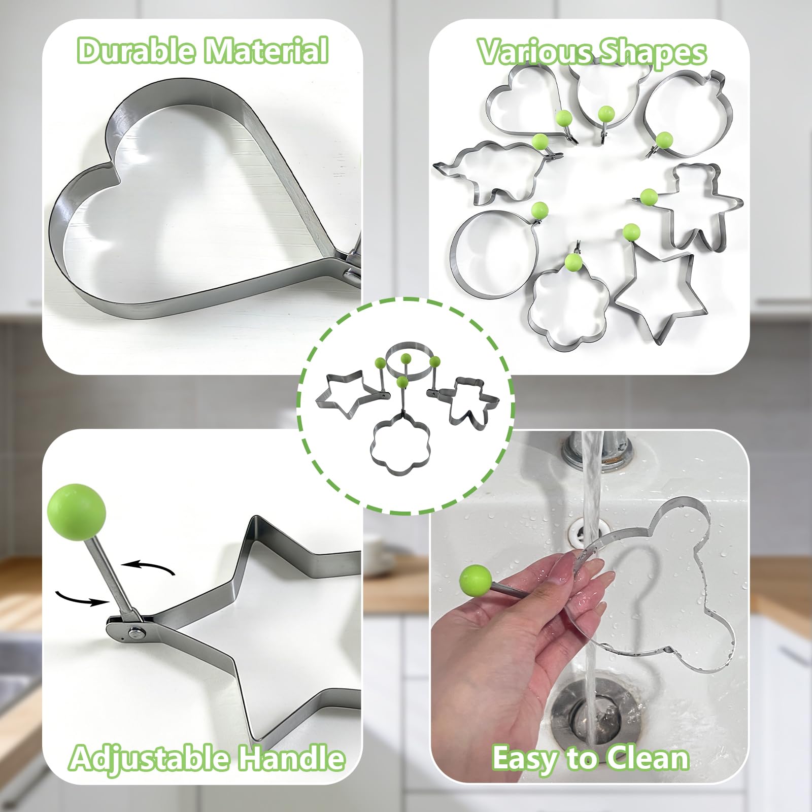 Slomg stainless steel egg form stays odorless and safe