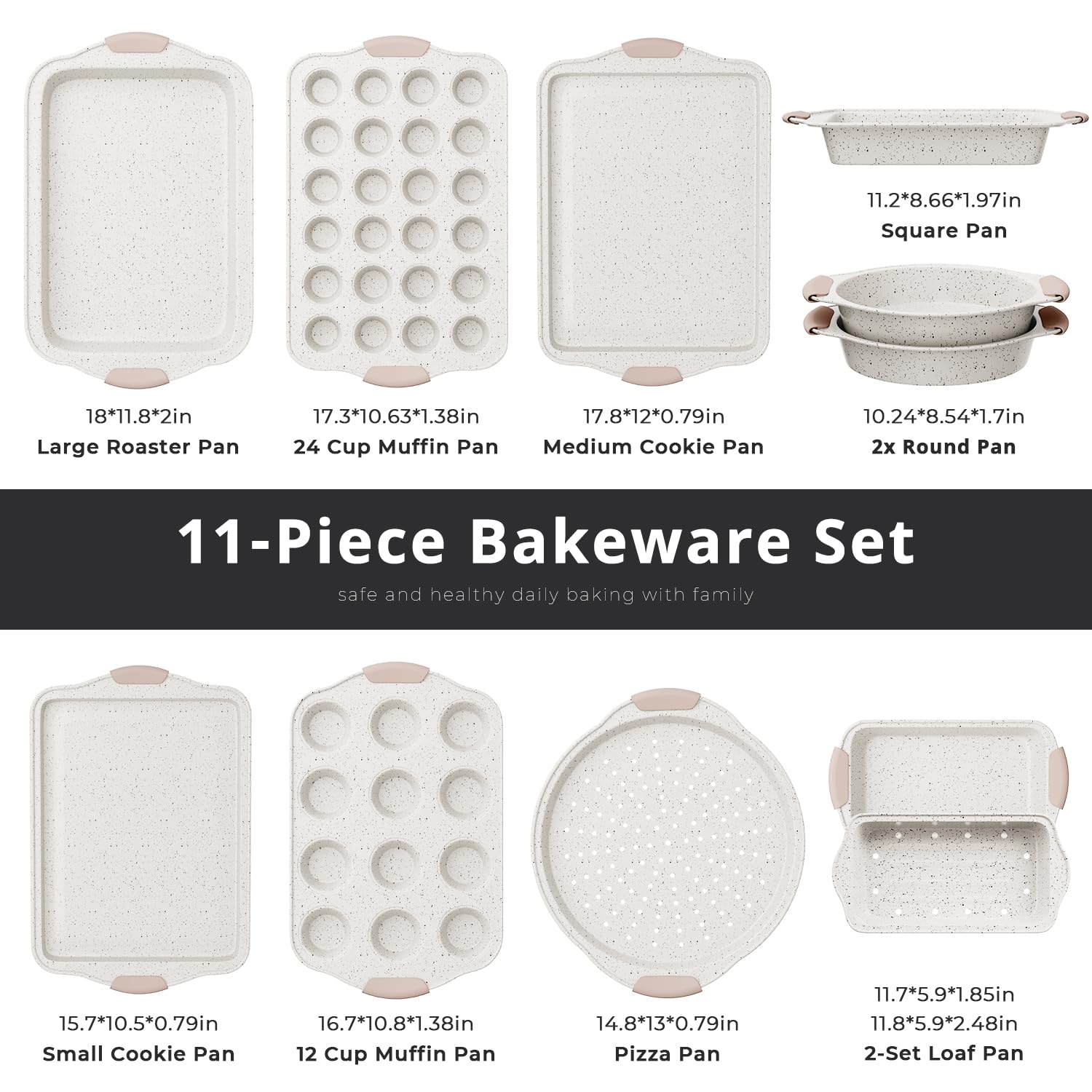 Slow Slog 11-piece baking set roasting pan for versatile roasting and oven-to-table servings.