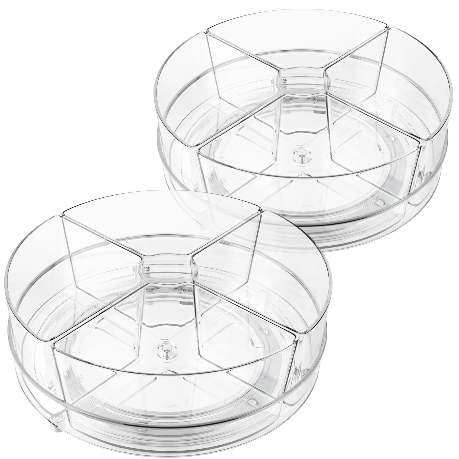 Slow Slog Lazy Susan 2-pack 9-inch turntable for organized fridge and cabinet storage.