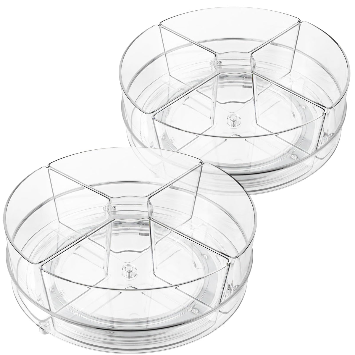 Slow Slog Lazy Susan 2-pack 9-inch turntable for organized fridge and cabinet storage.