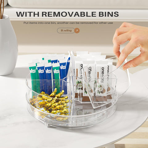 Slow Slog Lazy Susan smooth-rotation with stainless steel bearings for effortless turning.