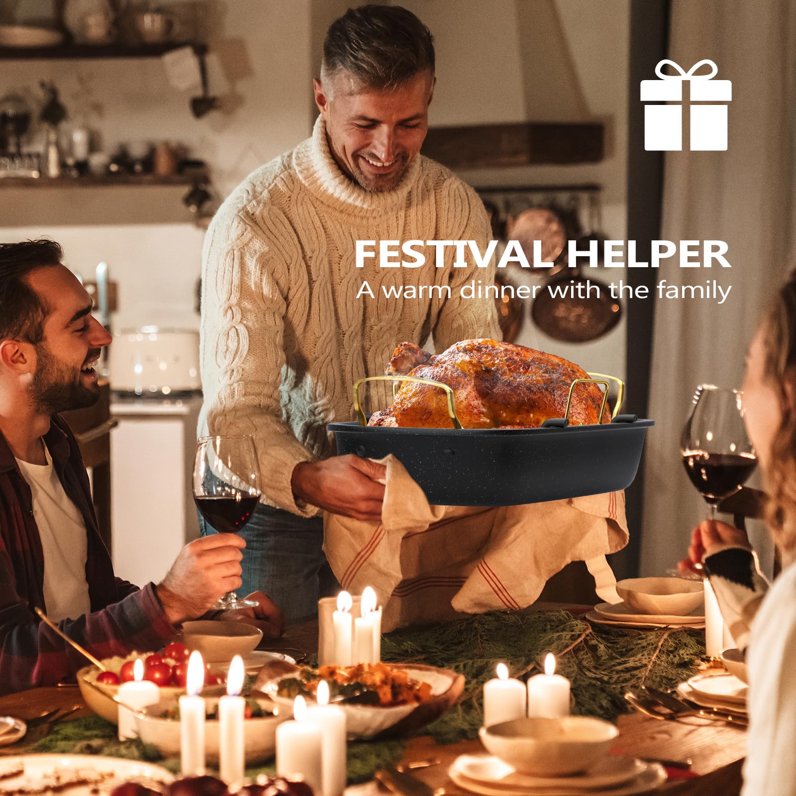 Slow Slog large-capacity pan fits turkeys up to 24 pounds.