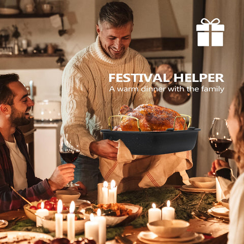 Slow Slog large-capacity pan fits turkeys up to 24 pounds.