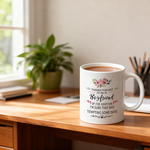 Slugeren ergonomic C-shaped handle mug for comfortable, secure grip.