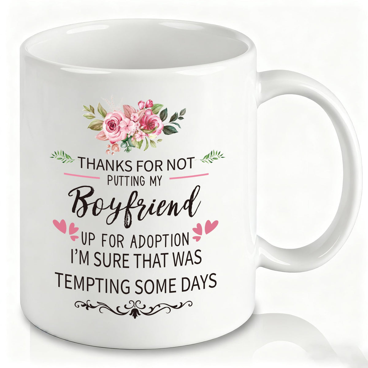 Slugeren mug featuring the phrase for daily coffee, ideal for a boyfriend's mom.