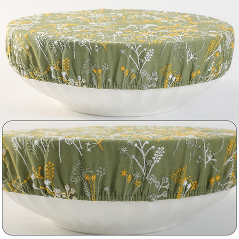 Slyitokbhr salad and fruit cover keeps bowls fresh.