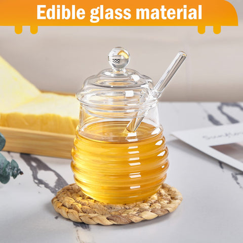 SlZKADY classic clear glass jar enhances kitchen decor.