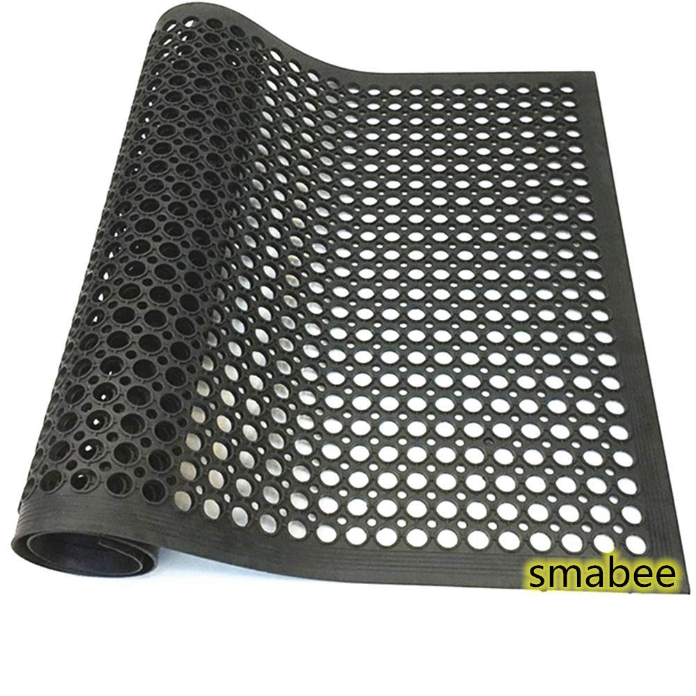 smabee anti-fatigue mat with drainage holes for safer kitchen floors