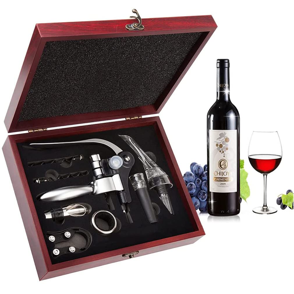 Smaier Areator Wine Opener Kit with wood case, premium presentation for gifting