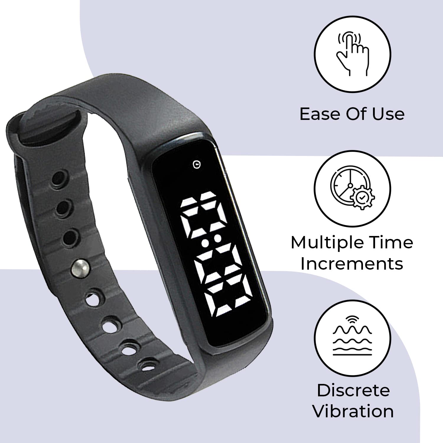 Smart School Sensory Wrist Timer worn on wrist, discreet vibration cue for transitions.