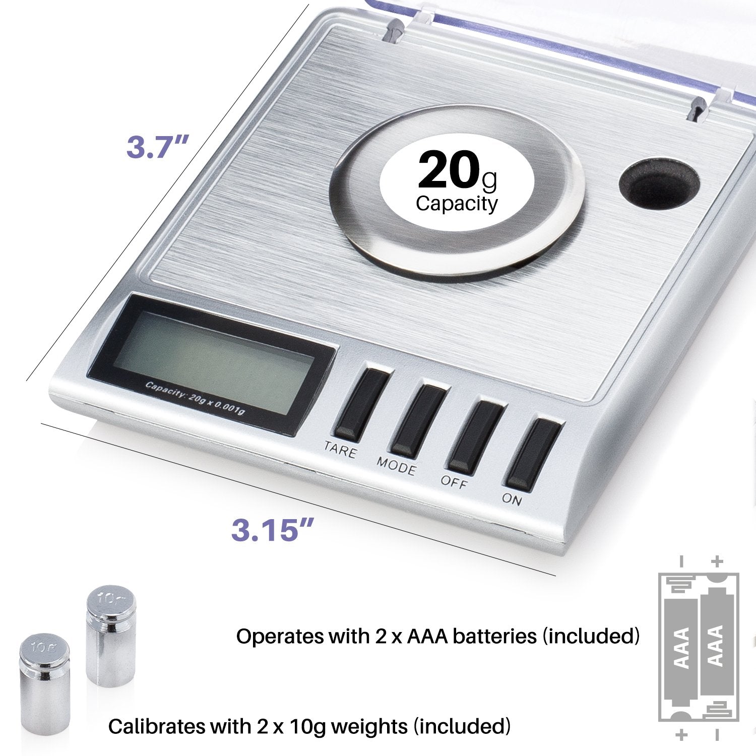 Smart Weigh GEM20 digital display for quick accurate readings