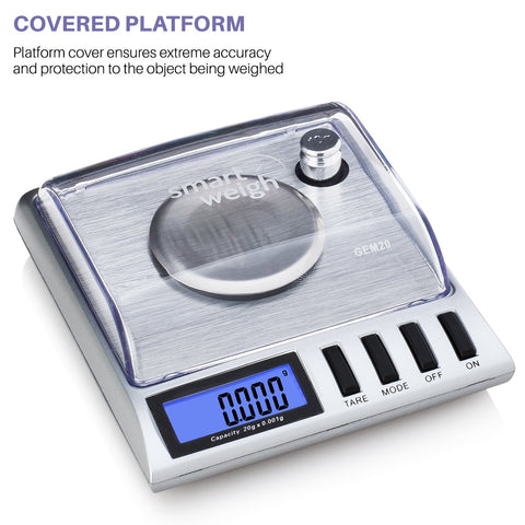 Smart Weigh GEM20 flip-cover protects the weighing surface during travel