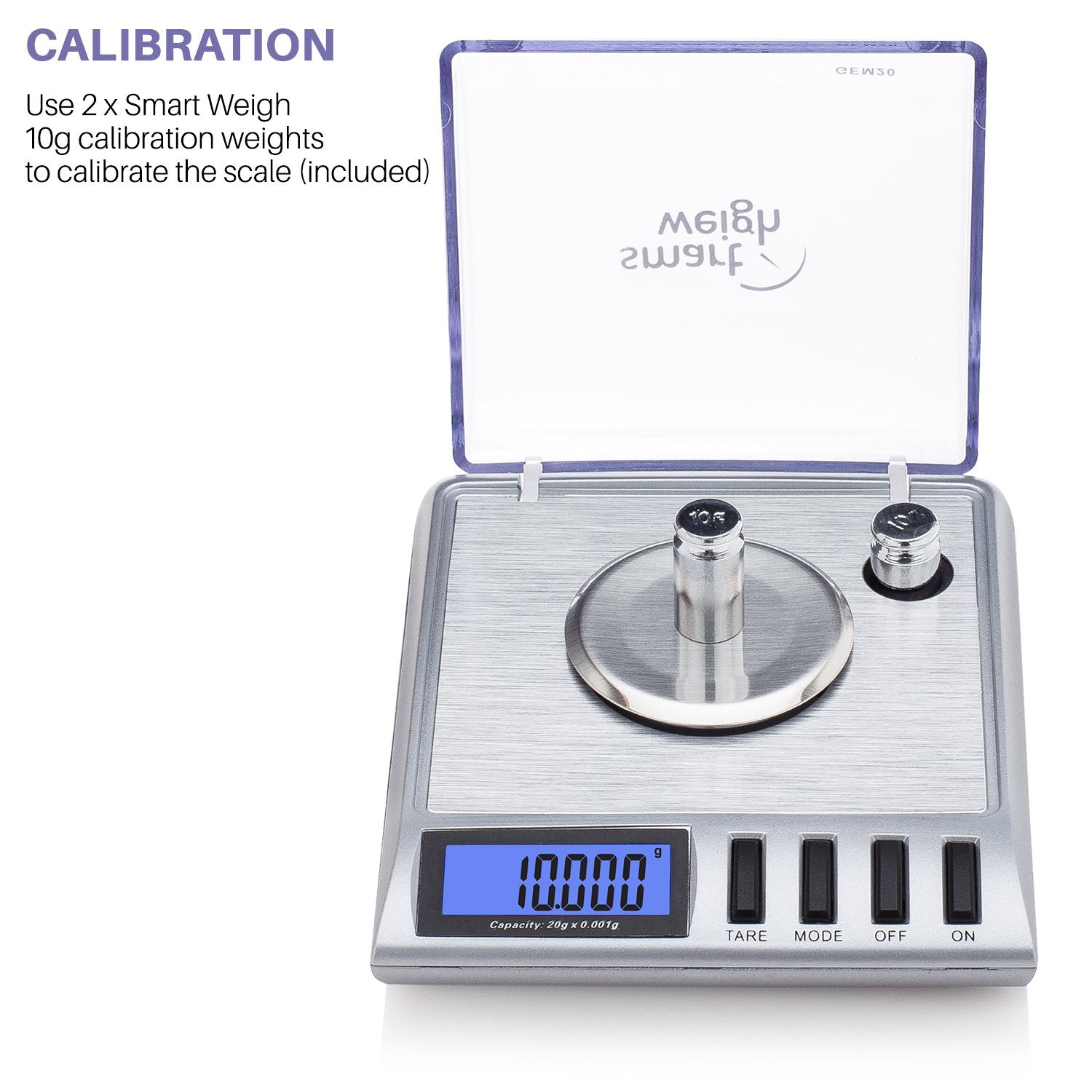 Smart Weigh GEM20 tare function enables net weight measurements easily