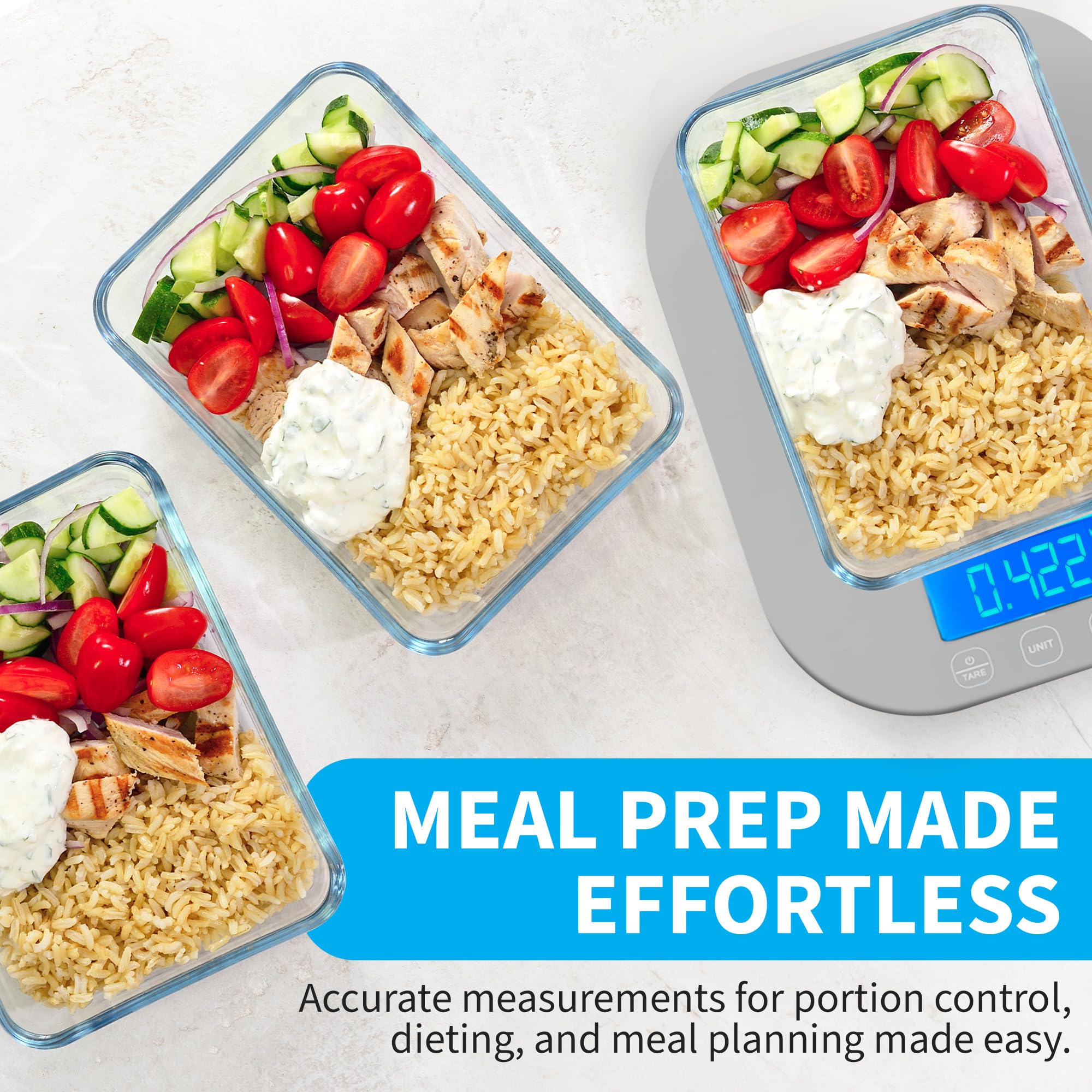 Smart Weigh auto-off conserves battery life between uses