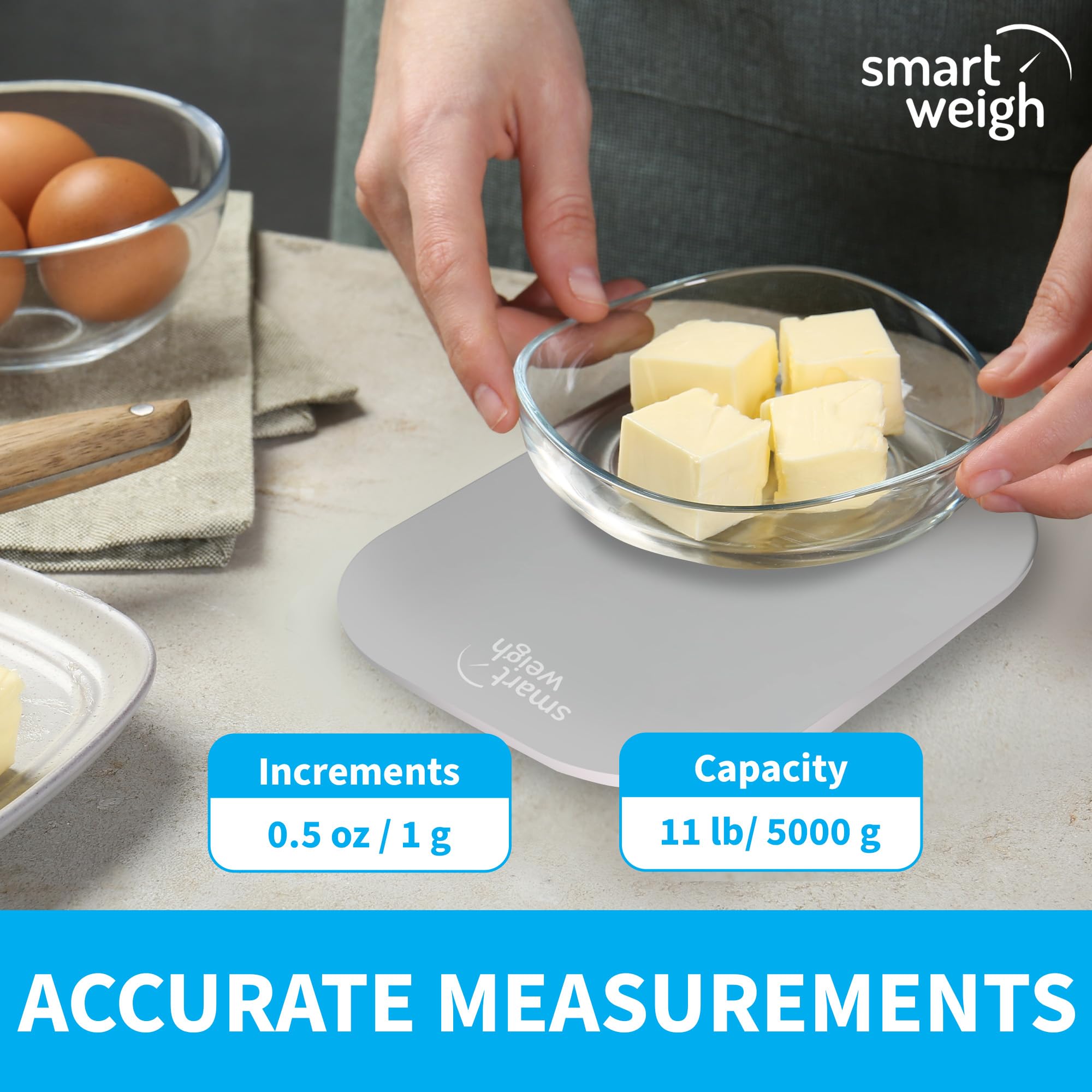 Smart Weigh batteries included for immediate use out of the box