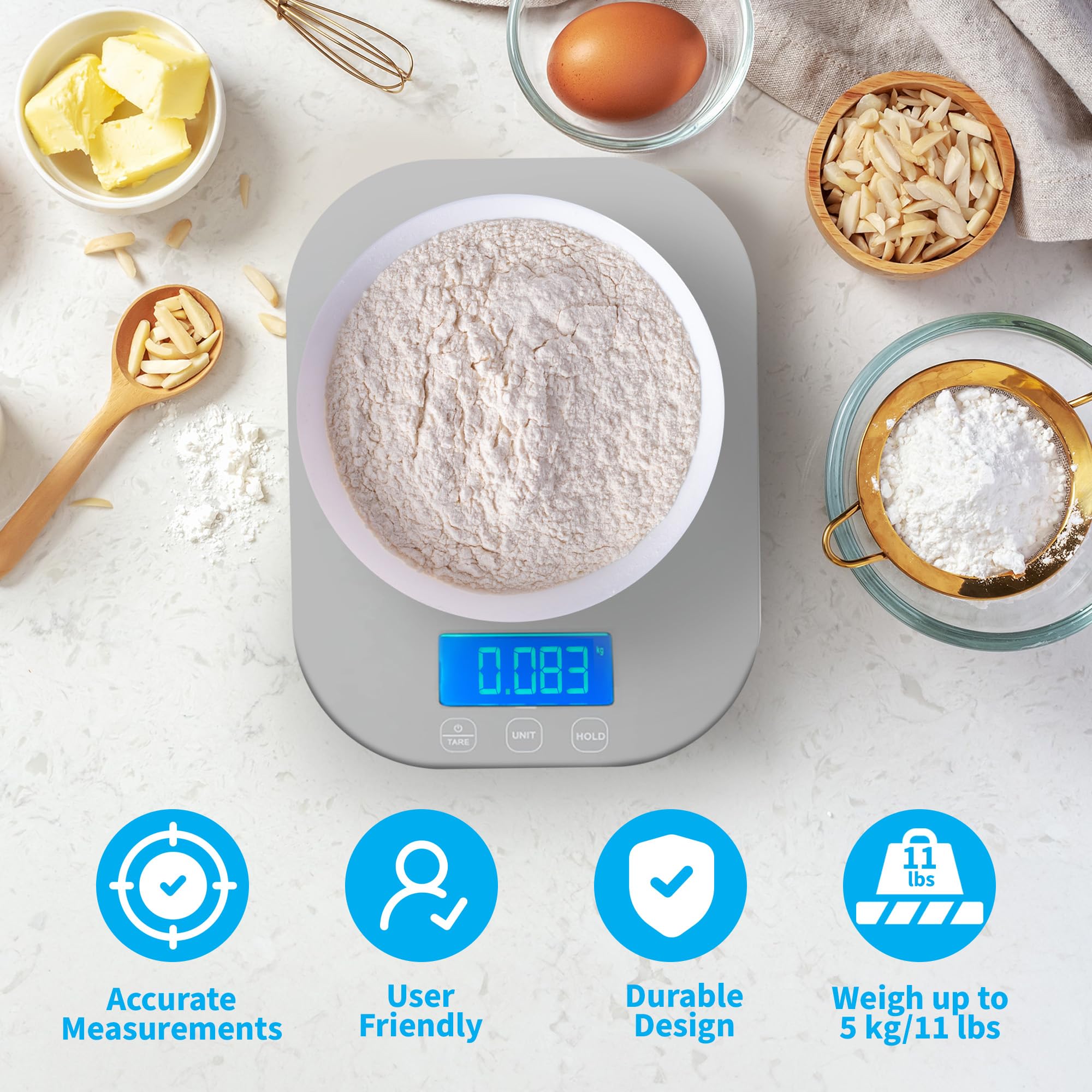 Smart Weigh compact design fits small kitchens and cabinets