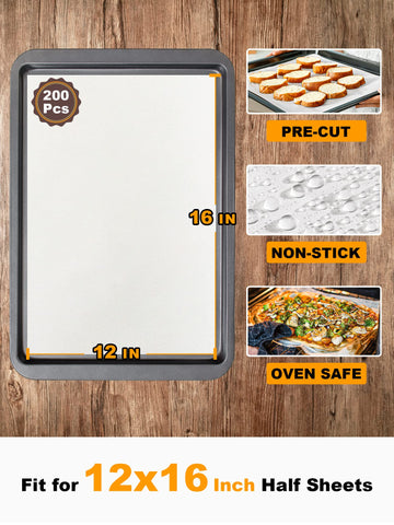 SMARTAKE 12x16-inch non-stick parchment on a baking tray