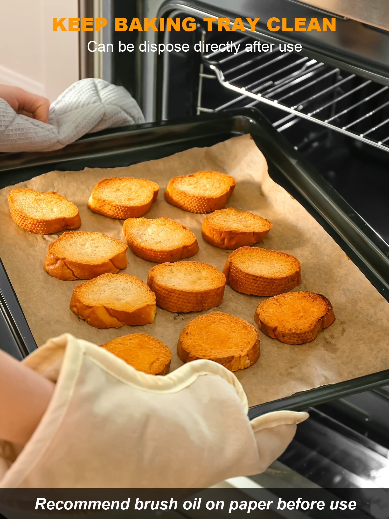 Smartake parchment endures up to 450F to preserve flavors during baking.
