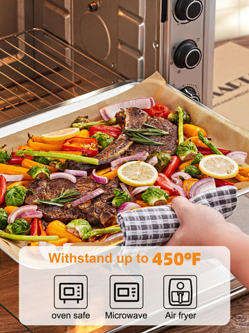 SMARTAKE non-stick parchment sheets help cookies release cleanly from the tray.