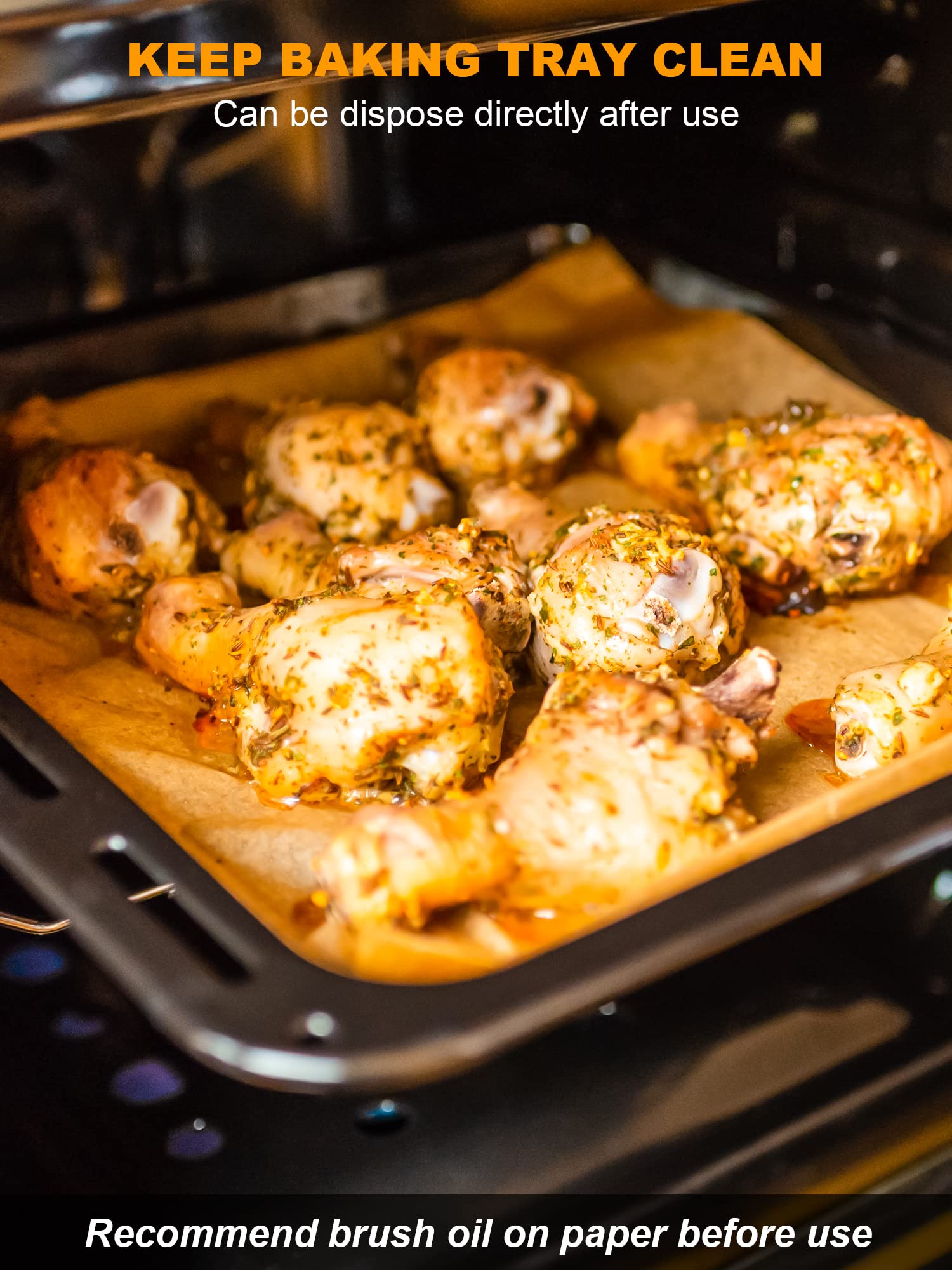 SMARTAKE non-stick parchment sheets prevent sticking on cookies and bread