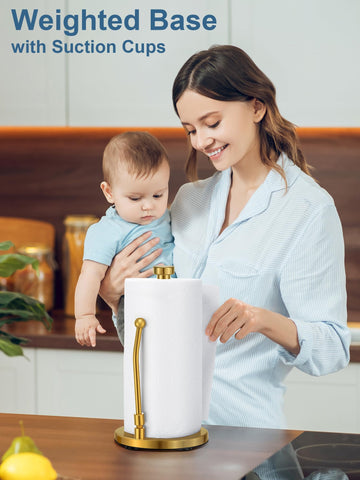 SMARTAKE stands securely on counters, reducing mess and waste with easy tear-off.