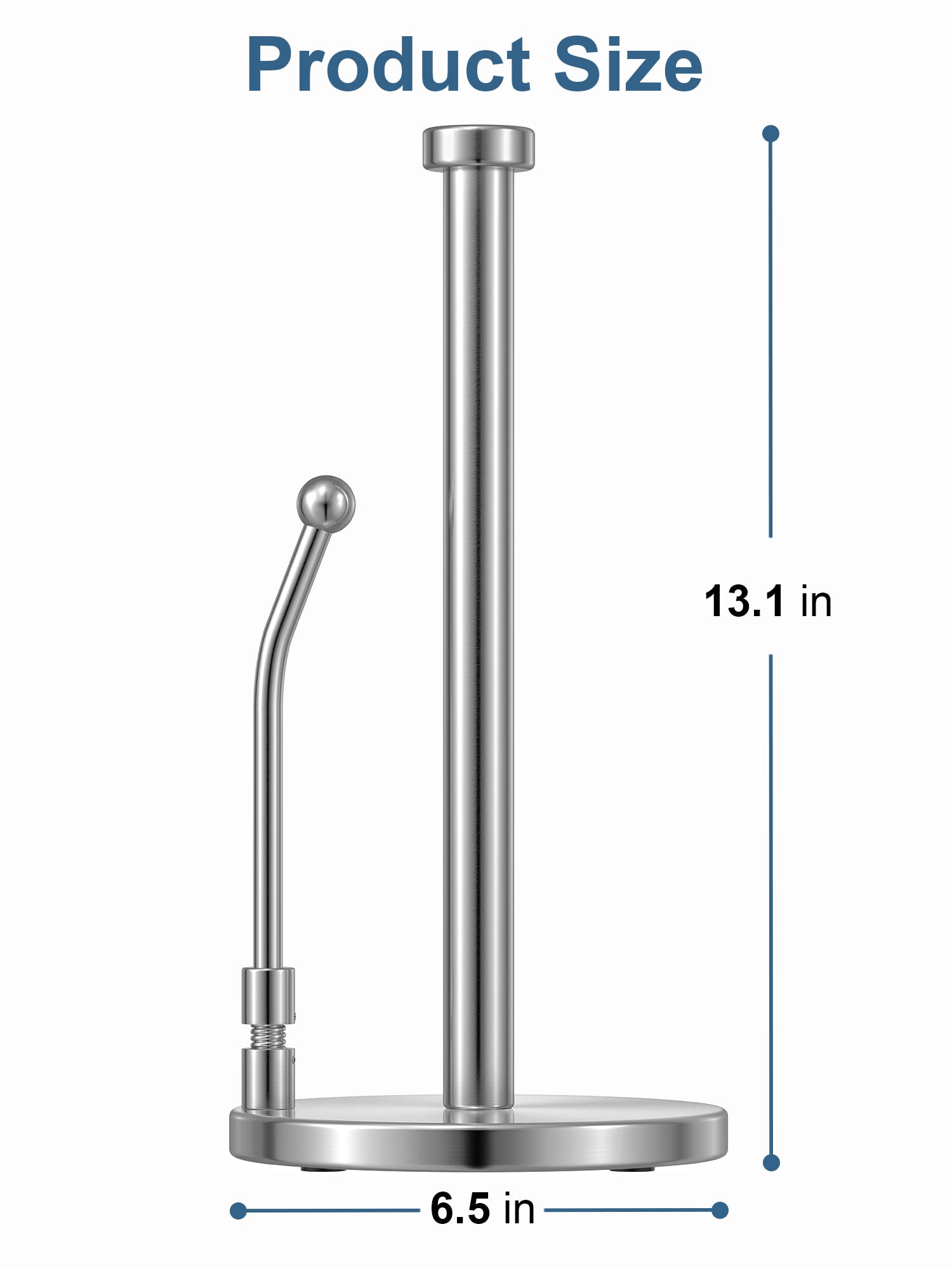 SMARTAKE spring arm provides gentle tearing for 13–15 cm rolls.