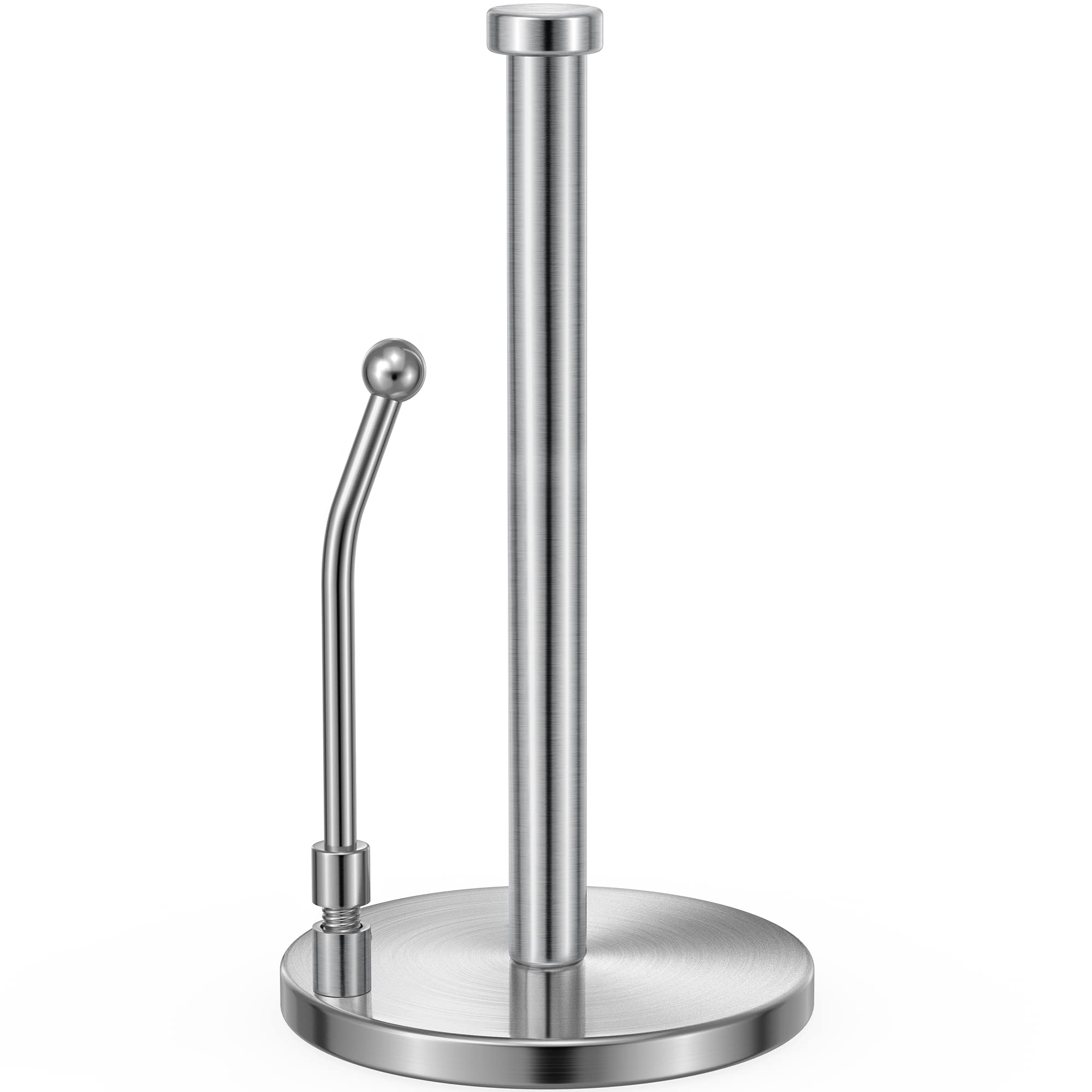 SMARTAKE paper towel holder top view showing stable base for countertops.
