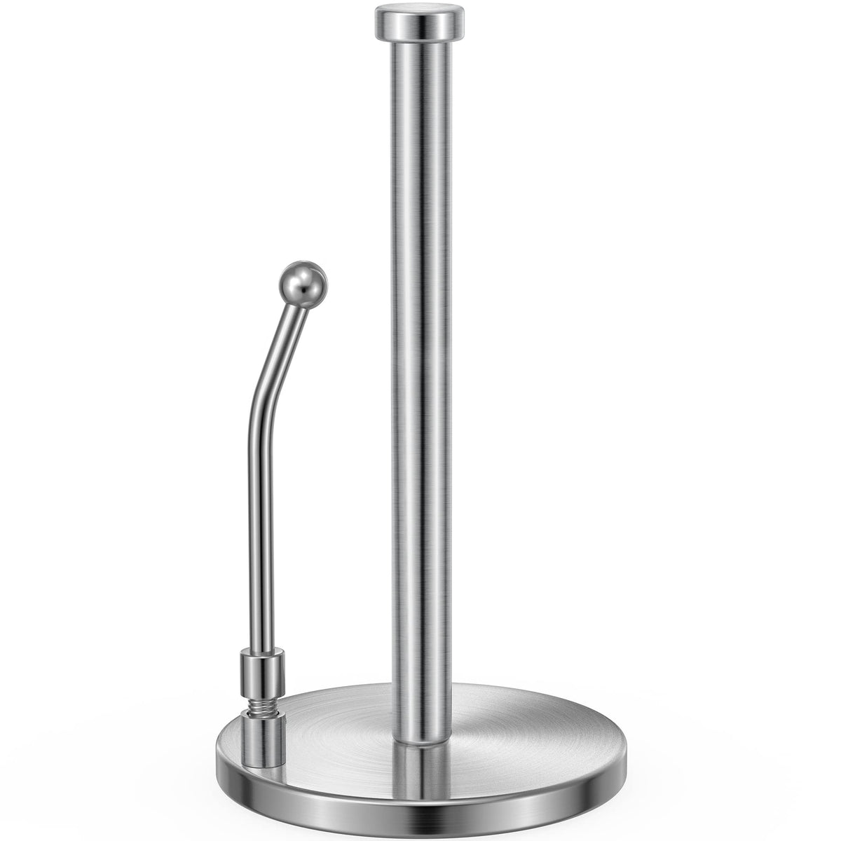 SMARTAKE paper towel holder top view showing stable base for countertops.