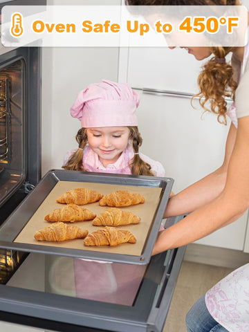 SMARTAKE greaseproof parchment keeps baking sheets tidy during cooking
