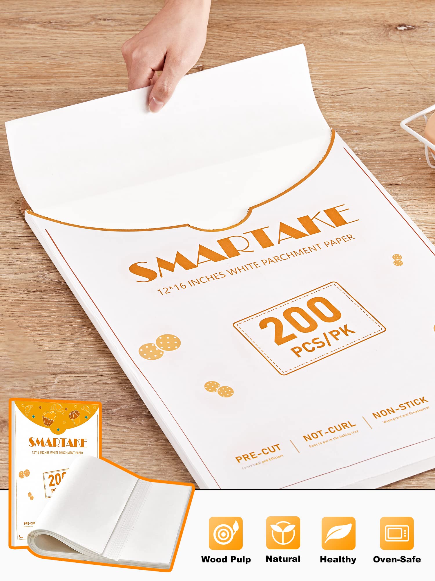SMARTAKE silicone-oil coated parchment for smooth food release
