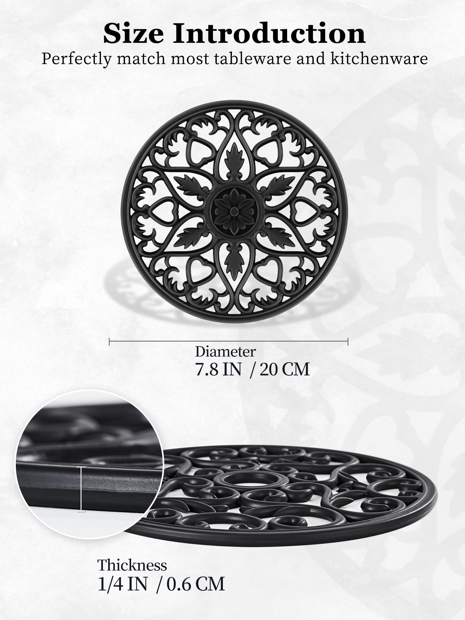 SMARTAKE soft flexible trivet mats are easy to store and handle